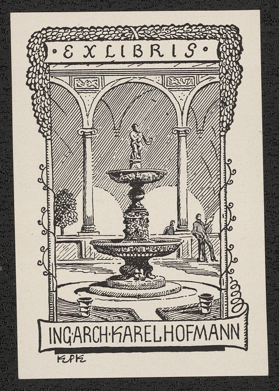 Jan Konůpek – Ex libris Ing. Arch. Karel Hofmann 