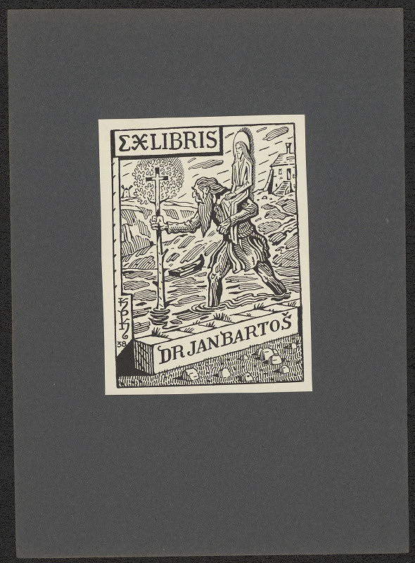 Jan Konůpek – Ex libris Dr. Jan Bartoš 