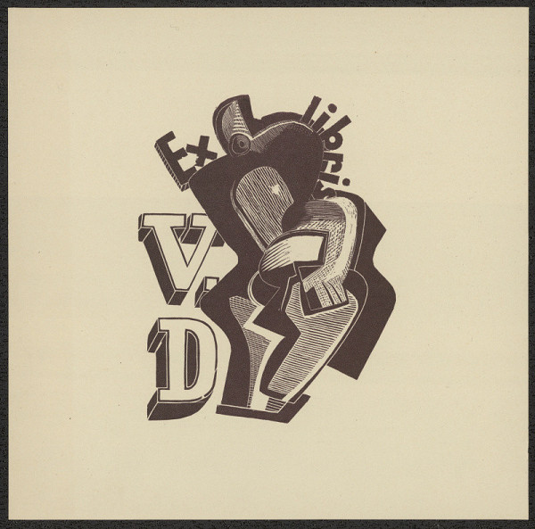 Rudolf Krajc – Ex libris V. D.(Diviš) 