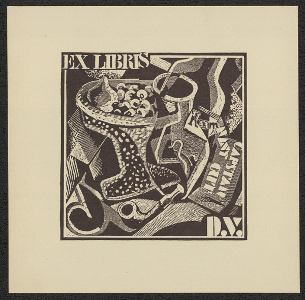 Rudolf Krajc – Ex libris V. D. (Diviš) 