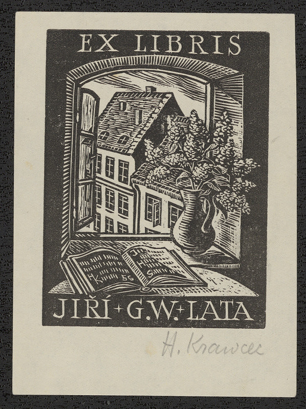 Hanka Krawcec, Hanka (Kravcov Krawcec (Kravcová) – Ex libris Jiří + G.W. + Lata 