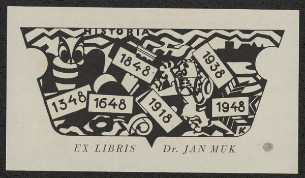 Bohumil Amadeus Kraus – Ex libris Dr. Jan Muk 