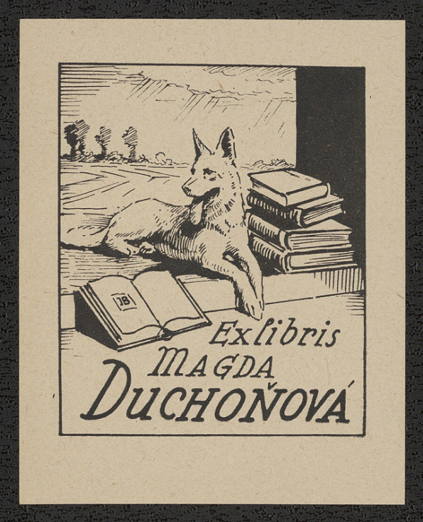 Jaro (Jaroslav) Beran – Exlibris Magda Duchoňová 