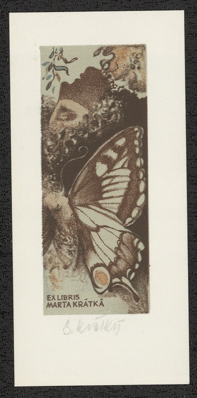 Bohumil Krátký – Ex libris Marta Krátká 