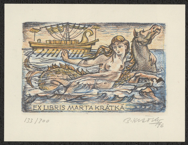 Bohumil Krátký – Ex libris Marta Krátká 