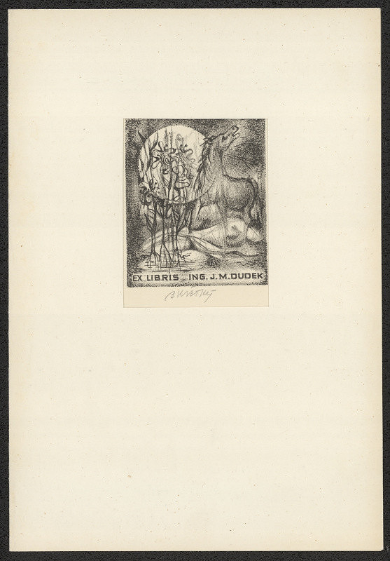 Bohumil Krátký – Ex libris ing. J.M. Dudek 