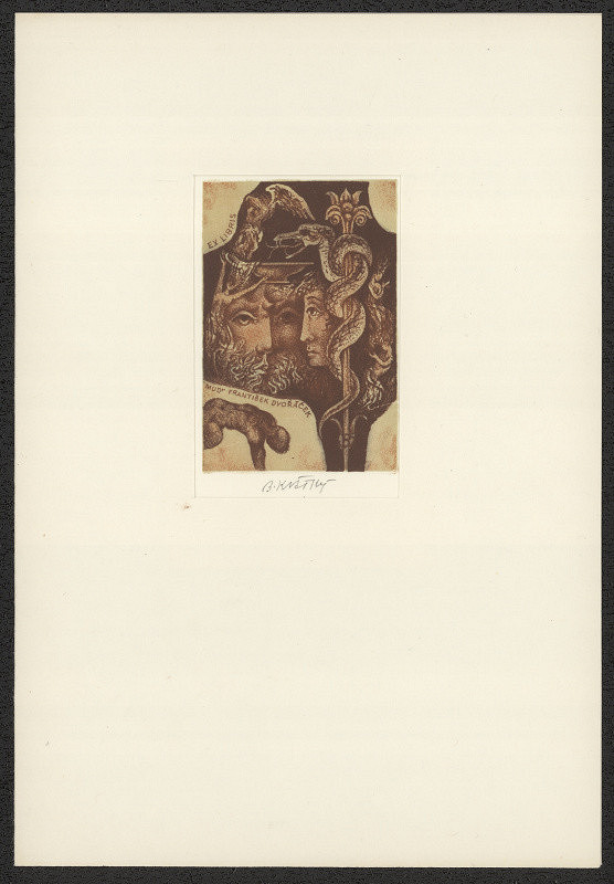 Bohumil Krátký – Ex libris MUDr. František Dvořáček 