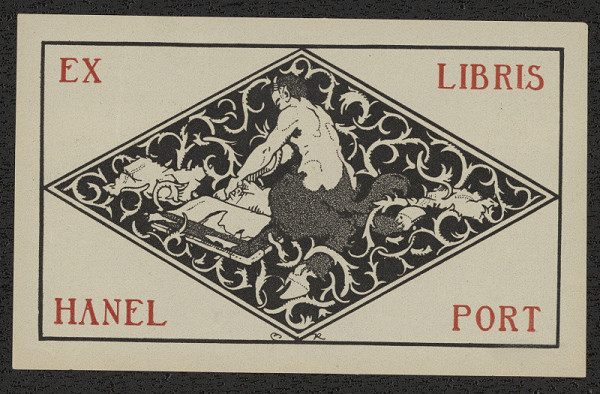 Bohumil Krs – Ex libris Hanel  Port 