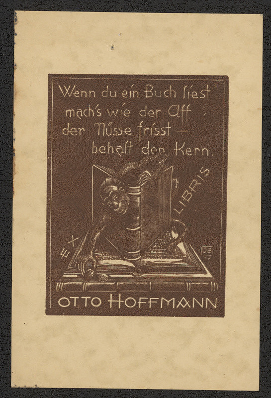 Jaro (Jaroslav) Beran – Exlibris Otto Hoffmann 