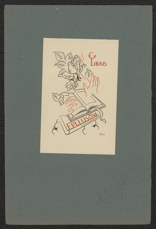 Bohumil Krs – Ex libris F. Pleusová 