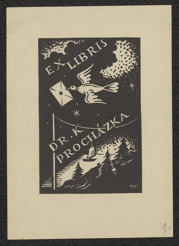 Rudolf (Ruda) Kubíček – Ex libris Dr. K. Procházka 