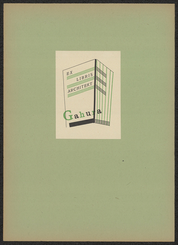 Rudolf (Ruda) Kubíček – Ex libris Architekt Gahura 