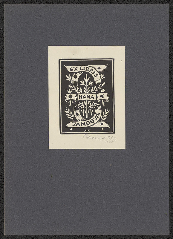 Rudolf (Ruda) Kubíček – Ex libris Hana Jandová 