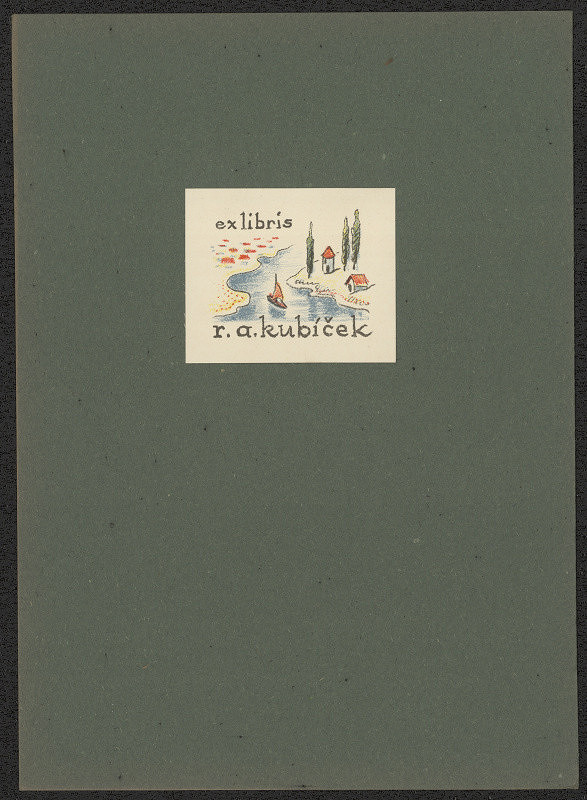 Rudolf (Ruda) Kubíček – Ex libris r. a. kubíček 