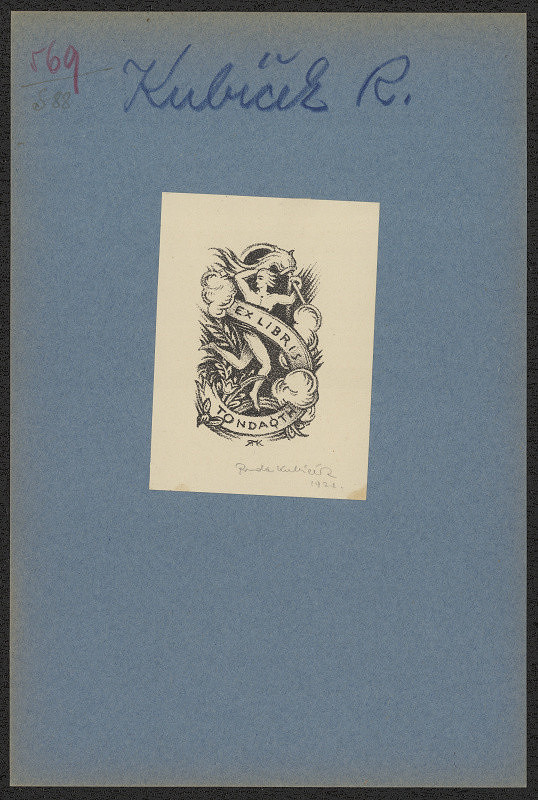 Rudolf (Ruda) Kubíček – Ex libris Tonda Oth 