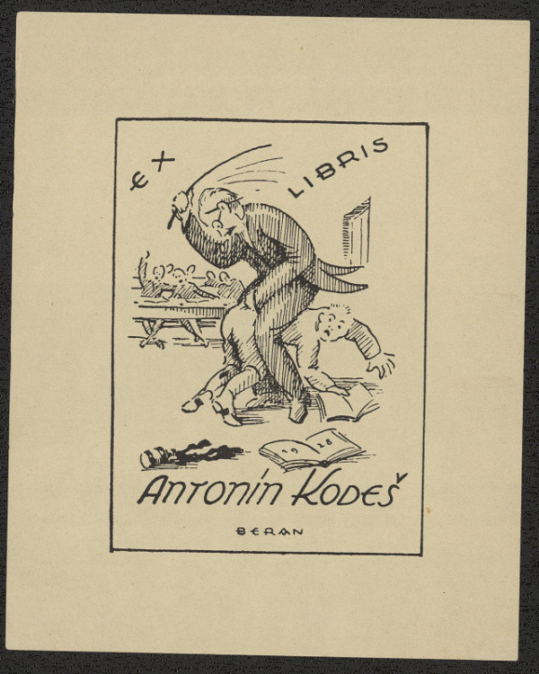 Jaro (Jaroslav) Beran – Exlibris Antonín Kodeš 