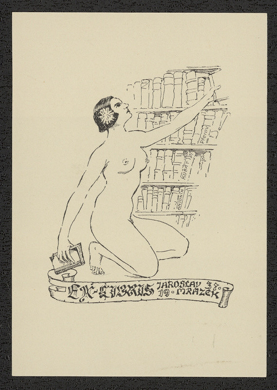 Antonín Kubát – Ex libris Jaroslav Mrázek 1937 