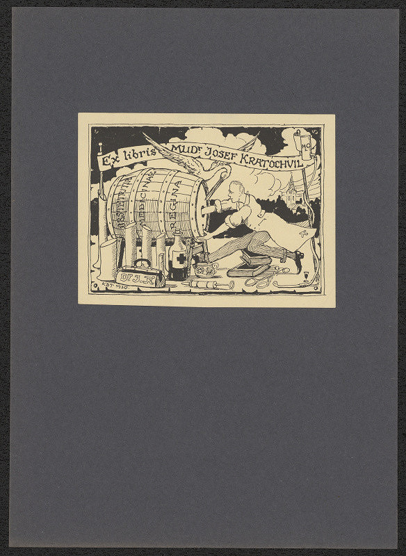 Antonín Kubát – Ex libris MUDr. Josef Kratochvíl 