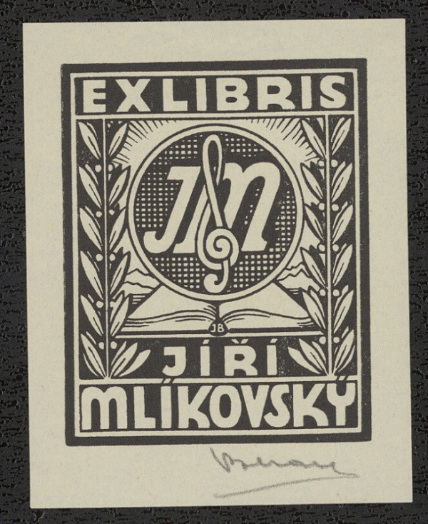 Jaro (Jaroslav) Beran – Exlibris Jiří Mlíkovský 