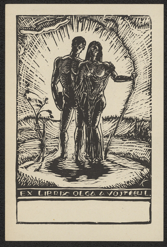 Kamil Kučera – Ex libris Olga a Vojtěch L. 