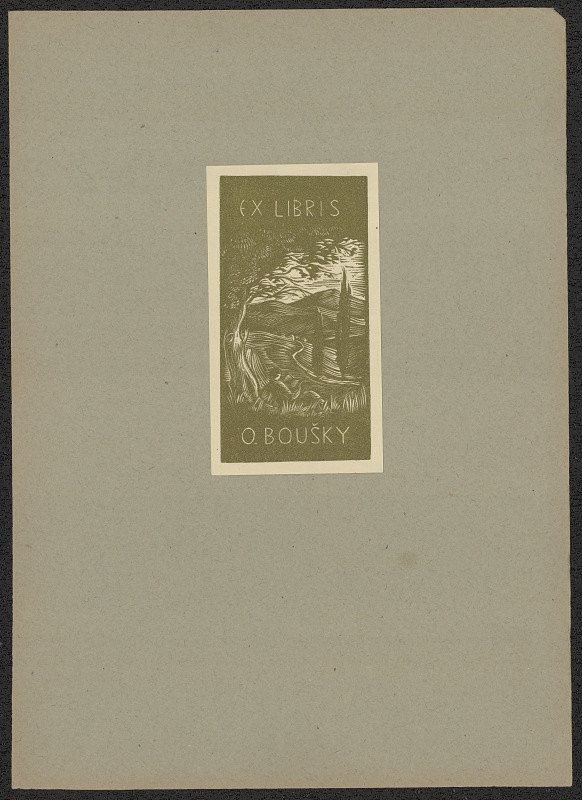 Jiří Kuthan – Ex libris O. Boušky 