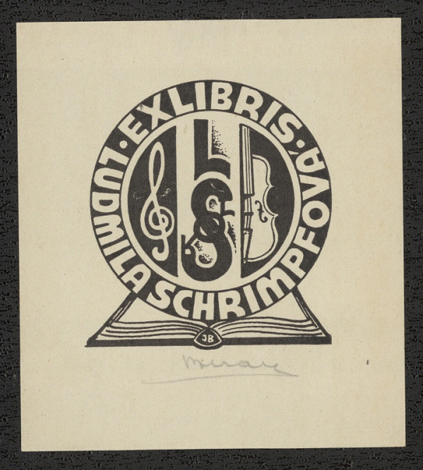 Jaro (Jaroslav) Beran – Exlibris Ludmila Schrimpfová 