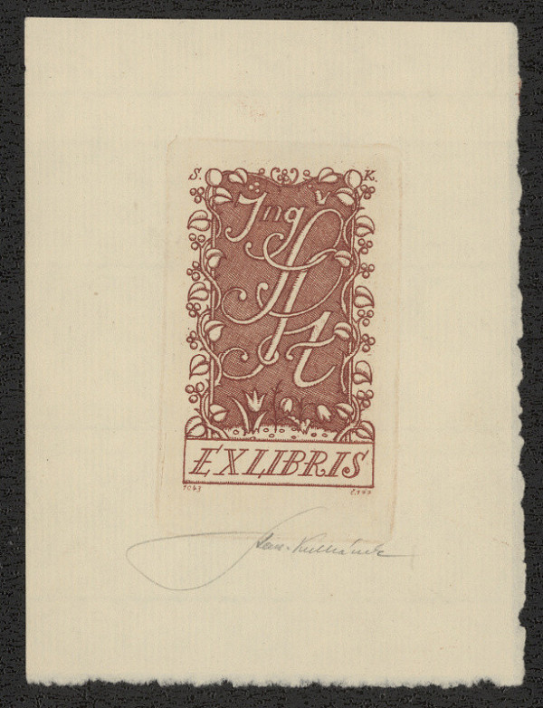 Stanislav Kulhánek – Ex libris Ing. S St 