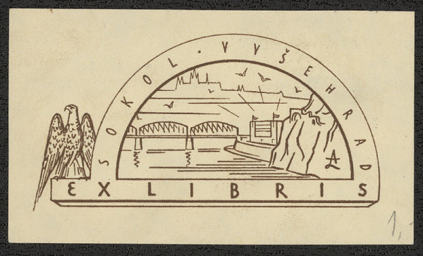 Antonín Landa – Ex libris Sokol Vyšehrad 