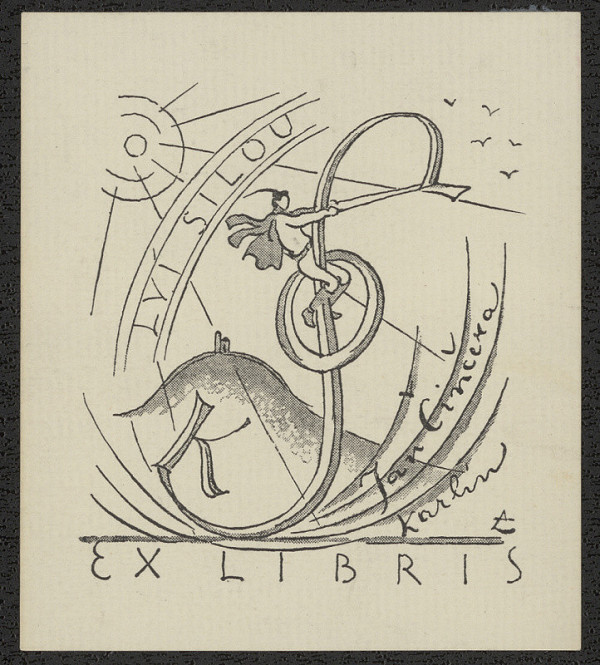 Antonín Landa – Ex libris Jan Činčera Karlín. Lví silou 
