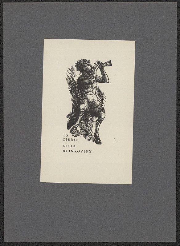 Bohdan Lacina – Ex libris Ruda Klinkovský 