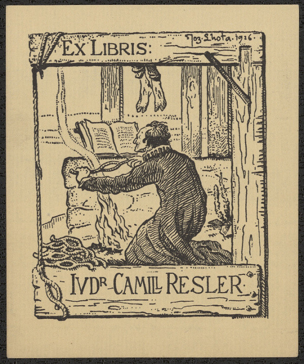 Josef Lhota – Ex libris JUDr. Camill Resler 