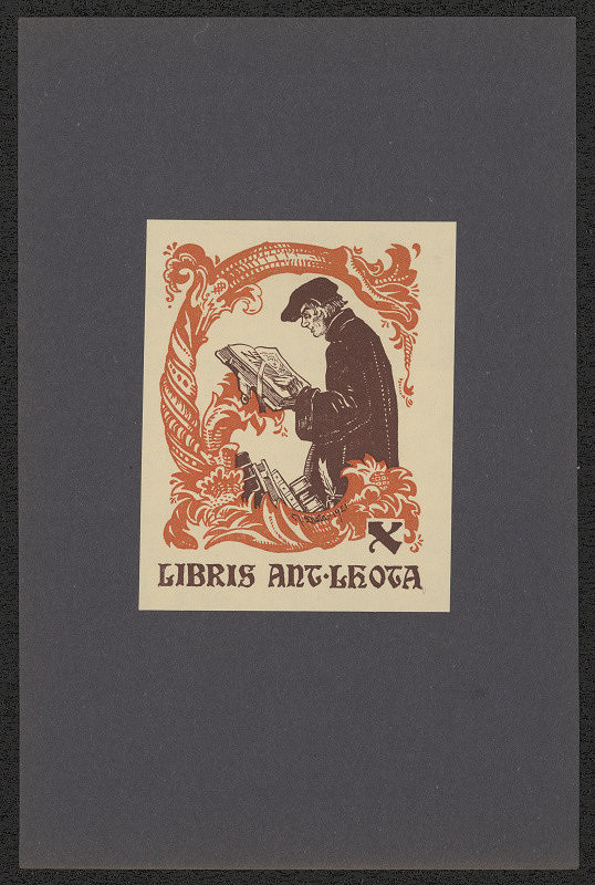Josef Lhota – Ex libris Ant. Lhota. in J. Lhota. Dvanáct ex libris. Praha 1922 