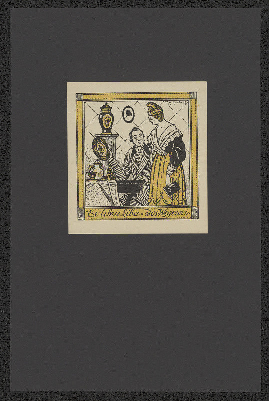 Josef Lhota – Ex libris Liba a Jos. Wegerovi. in Jozef Lhota. Ex libris. Druhá řada. 