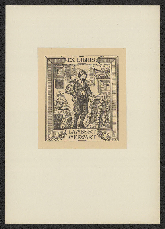 Josef Lhota – Ex libris Lambert Merwart. in Jozef Lhota. Ex libris III. Praha 1938 