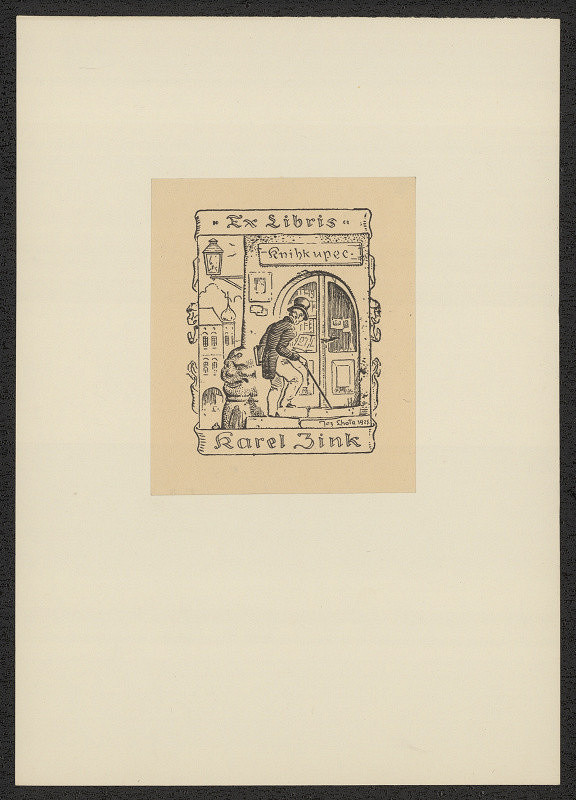 Josef Lhota – Ex libris Karel Zink. in Jozef Lhota. Ex libris III. Praha 1938 