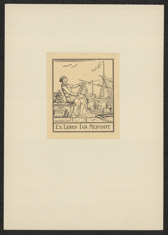 Josef Lhota – Ex libris Jar. Mervart. in Jozef Lhota. Ex libris III. Praha 1938 