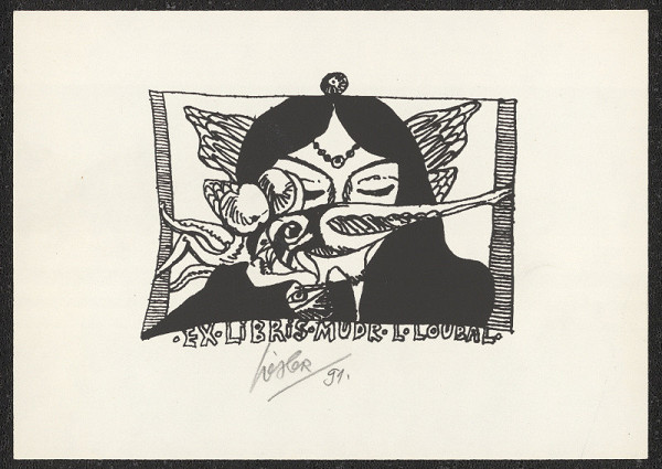 Josef Liesler – Ex libris MUDr. L. Loubal 