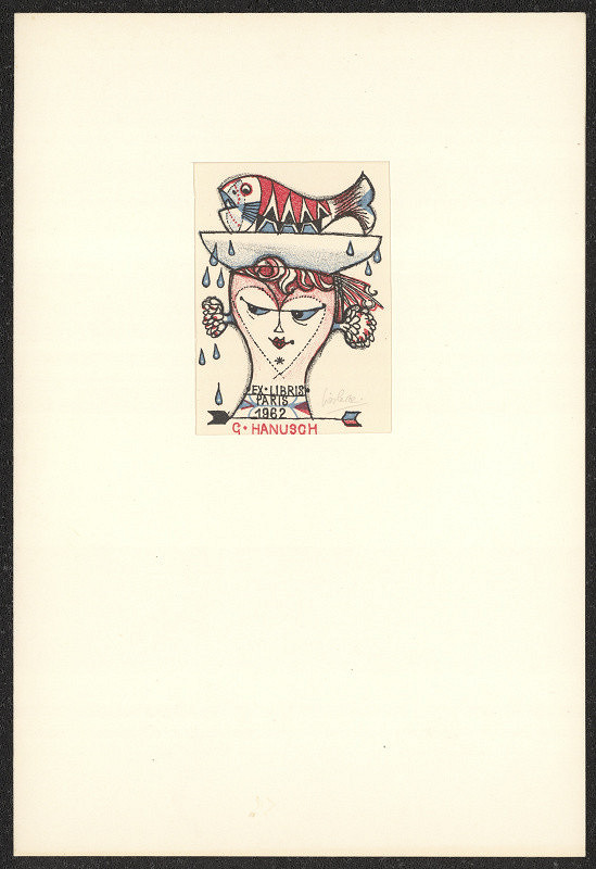 Josef Liesler – Ex libris Paris 1962 G. Hanusch 