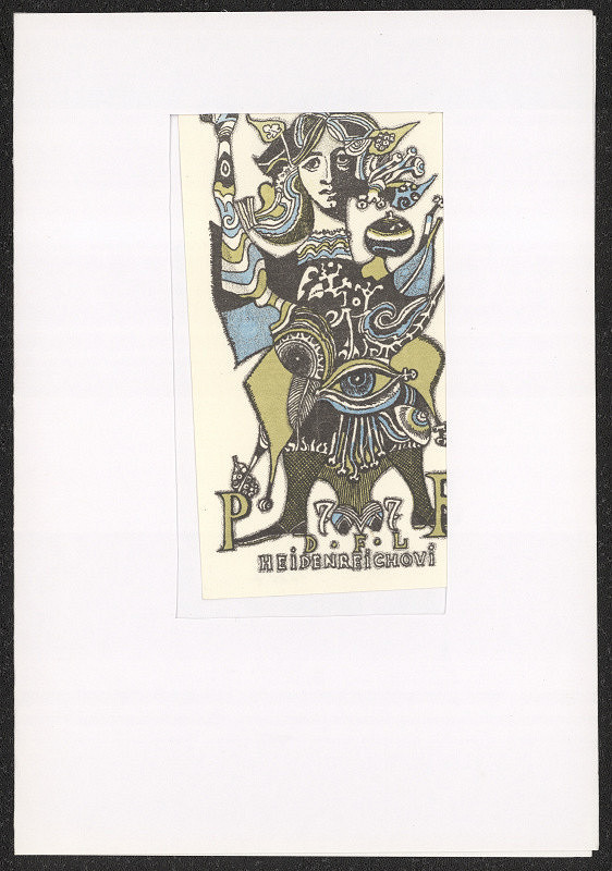 Josef Liesler – Ex libris P 77 F  D.FL. Heidenreichovi 