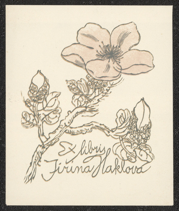 Jaroslav Lukavský – Ex libris Jiřina Haklová 