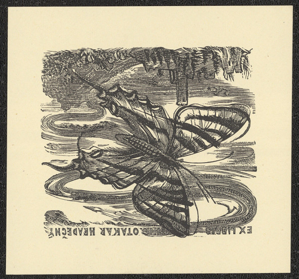 Jaroslav Lukavský – Ex libris Otakar Hradečný 