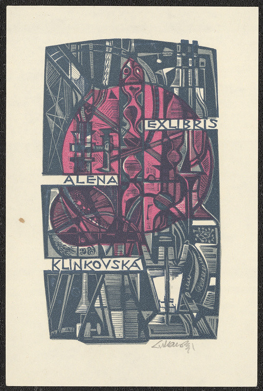 Jaroslav Lukavský – Ex libris Alena Klinkovská 