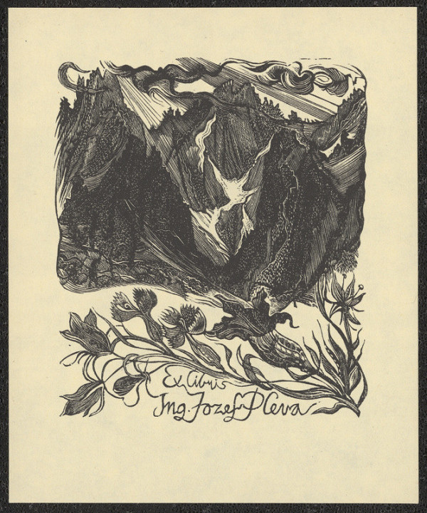 Jaroslav Lukavský – Ex libris Ing. Jozef Pleva 