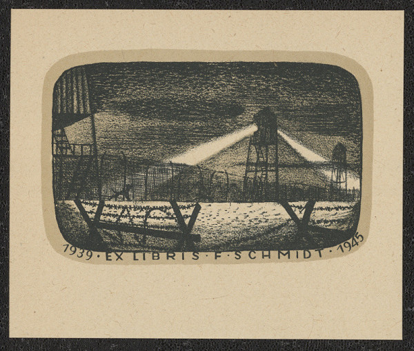 Jaroslav Lukavský – 1939 Ex libris F. Schmidt 1945 