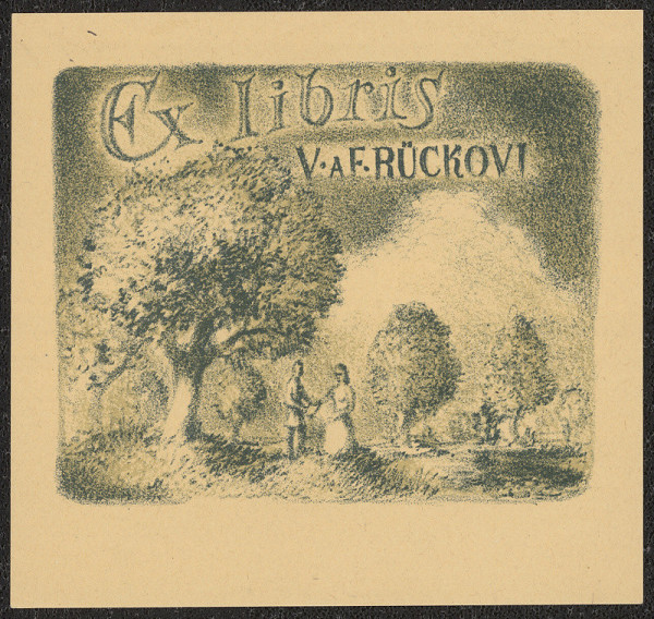 Jindřich Mahelka – Ex libris V. a F. Rückovi 