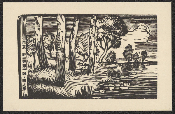 Jindřich Mahelka – Ex libris E. M. (E. Mrázková) 