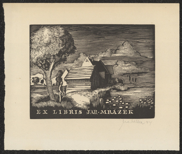 Jindřich Mahelka – Ex libris Jar. Mrázek 
