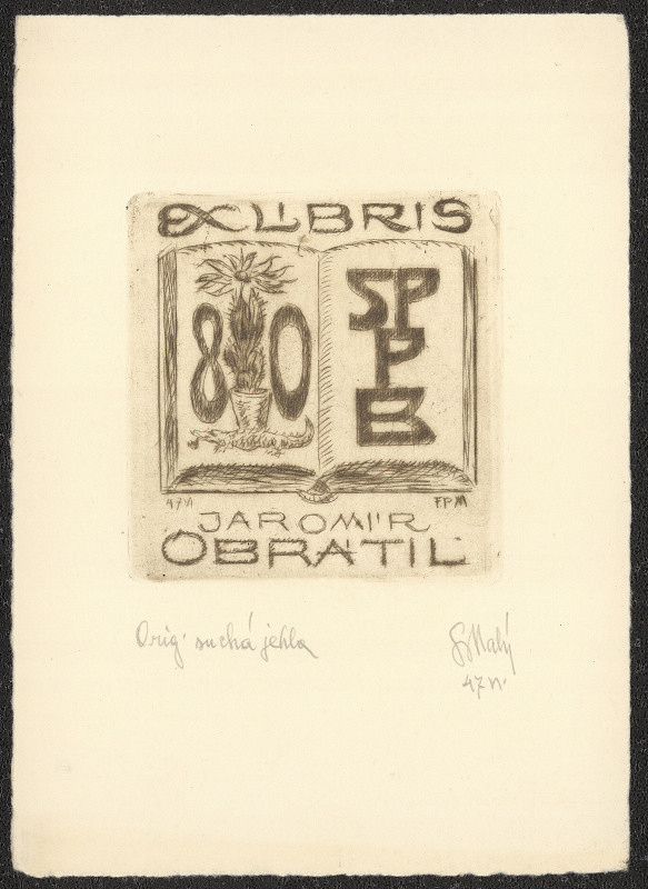 Pavel František Malý – Ex libris Jaromír Obrátil 