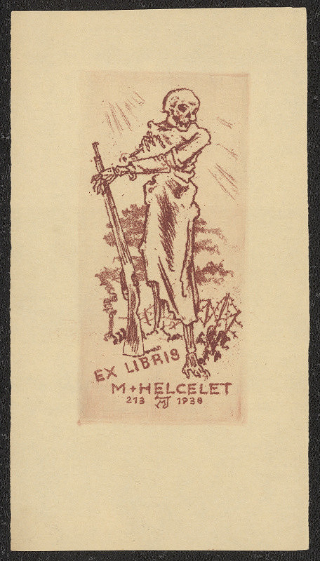 Jaroslav Mařík – Ex libris M + Helcelet 