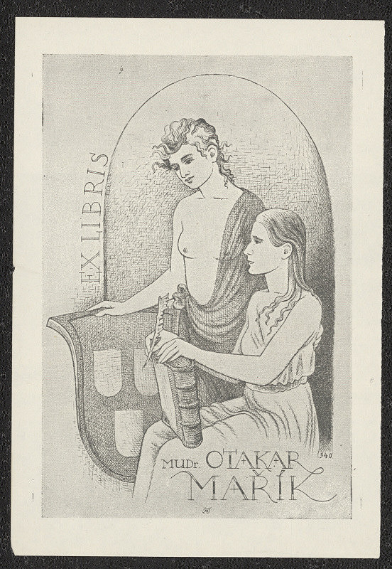 Jaroslav Mařík – Ex libris MUDr. Otakar Mařík 